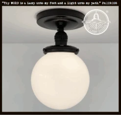 Globe CEILING LIGHT Of Schoolhouse Details