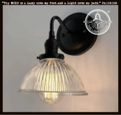 Glass Wall Sconce Light Fixture Factory Holophane Shade