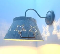 Weathered Farmhouse Star Wall Sconce -The Lamp Goods WeatheredSTARWallSconceLightfixture 2