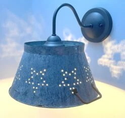 Weathered Farmhouse Star Wall Sconce -The Lamp Goods WeatheredSTARWallSconceLightfixture 4