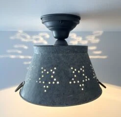 Weathered Farmhouse STAR Ceiling Light -The Lamp Goods WeatheredStarCeililngLightFixture 5