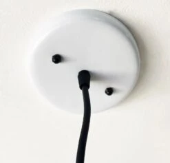 Large White Enamel Farmhouse Pendant Light -The Lamp Goods Whiteenamelandblacklargependanthanginglamp edited 1