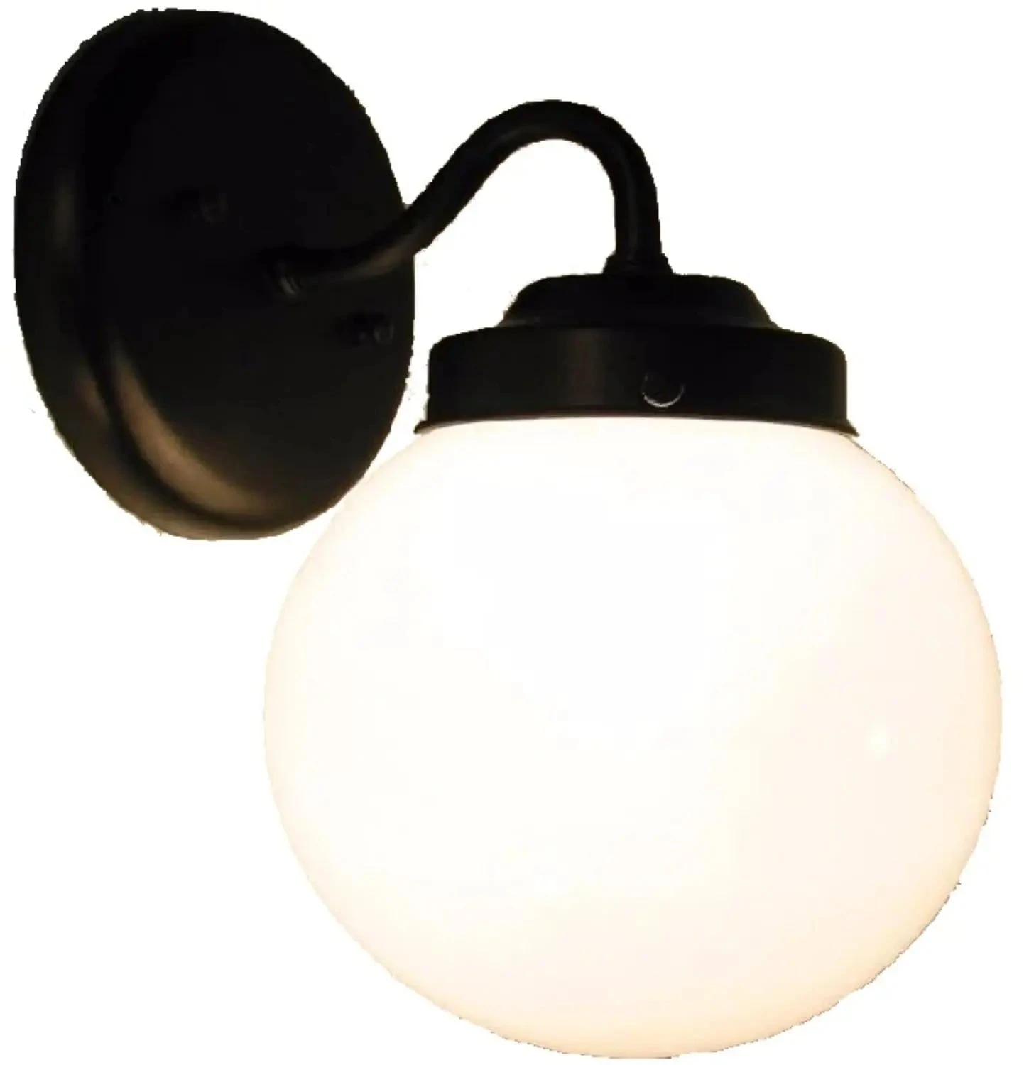 Milk Glass Globe Wall Light Fixture Sconce 5 Milk Glass Globe Wall Light Fixture Sconce - Image 3