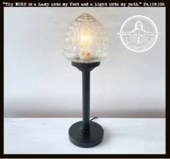 Antique Glass Table Lamp - Tall