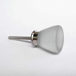 Beach Glass Knob -Frosted White(Beach Glass Clear Frosted Cabinet Knobs And Pulls) -The Lamp Goods beach glass knobs knobs and pulls drawer cabinet knobs and pulls sku 11