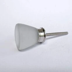 Beach Glass Knob -Frosted White(Beach Glass Clear Frosted Cabinet Knobs And Pulls) -The Lamp Goods beach glass knobs knobs and pulls drawer cabinet knobs and pulls sku 7