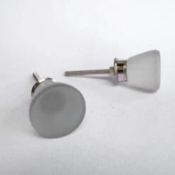 Beach Glass Knob -Frosted White(Beach Glass Clear Frosted Cabinet Knobs And Pulls) -The Lamp Goods beach glass knobs knobs and pulls drawer cabinet knobs and pulls sku 9