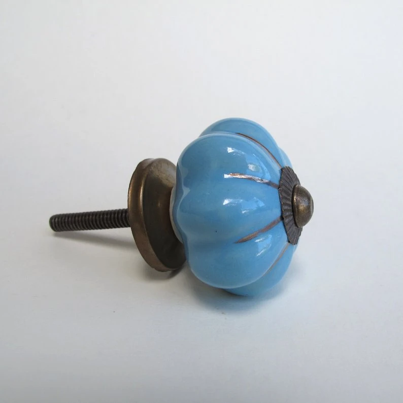 Petite Marigold Knob - Light Blue(Copy Of Marigold Knob) 4 Petite Marigold Knob - Light Blue(Copy Of Marigold Knob) - Image 2
