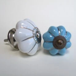 Petite Marigold Knob - Light Blue(Copy Of Marigold Knob) 11 Petite Marigold Knob - Light Blue(Copy Of Marigold Knob) -The Lamp Goods blue marigold knob 5