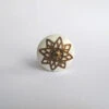 Brass Starburst Knob - White Round(Brass Starburst Knob Round) -The Lamp Goods brass starburst knob round knobs and pulls drawer cabinet knobs and pulls sku