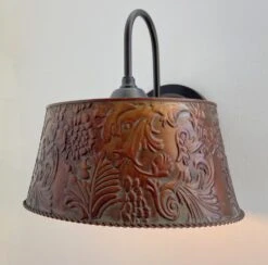 Bronze Copper Embossed Wall Sconce Light Fixture -The Lamp Goods bronzecopperornatewallsconce 13
