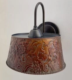 Bronze Copper Embossed Wall Sconce Light Fixture -The Lamp Goods bronzecopperornatewallsconce 4