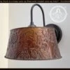 Bronze Copper Embossed Wall Sconce Light Fixture -The Lamp Goods bronzecopperornatewallsconcelightfixture