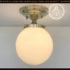 BRASS Modern Ceiling Light Schoolhouse Flush Mount -The Lamp Goods brr