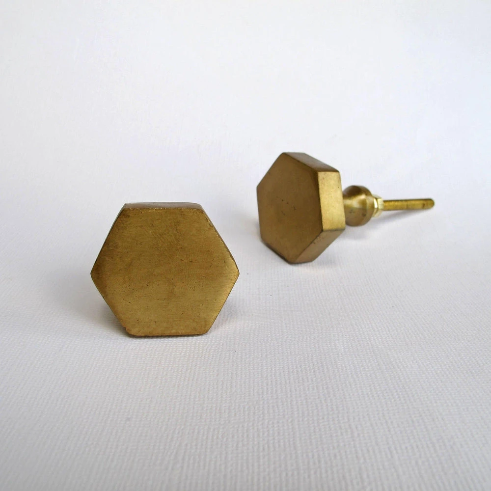 Brushed Brass Hexagon Knob(Brushed Brass Hexagon Modern Cabinet Knobs And Pulls) 3 Brushed Brass Hexagon Knob(Brushed Brass Hexagon Modern Cabinet Knobs And Pulls)