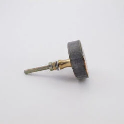 Gray Stone + Hammered Copper Round Knob(Grey Stone Copper Round Knob) 11 Gray Stone + Hammered Copper Round Knob(Grey Stone Copper Round Knob) -The Lamp Goods copercircleknob4
