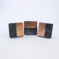 Gray Stone + Copper Square Knob(Grey Stone Copper Square Knob) -The Lamp Goods coperknob2