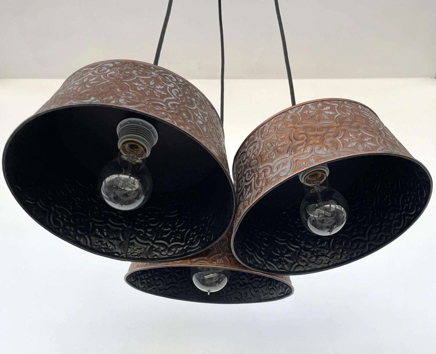 Ornate Copper CHANDELIER TRIO Light 10 Ornate Copper CHANDELIER TRIO Light - Image 8