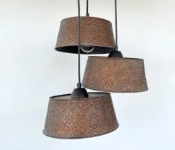 Ornate Copper CHANDELIER TRIO Light 16 Ornate Copper CHANDELIER TRIO Light -The Lamp Goods copperornatedchandeliertriohangingpendantlightfixture 3