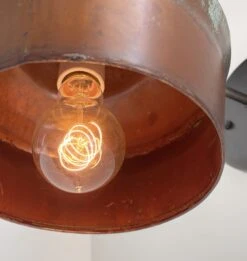 COPPER Handcrafted Rustic Farmhouse Wall Sconce Light -The Lamp Goods copperplanterwallsconcelightfixture 1