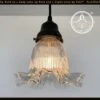 Delicate HOLOPHANE RUFFLE 1930's Antique Glass Pendant Light 1 Delicate HOLOPHANE RUFFLE 1930's Antique Glass Pendant Light -The Lamp Goods del