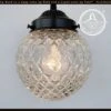 Rare Diamond Antique 1930's Glass Pendant Lighting -The Lamp Goods diamondpendantantiquependantlight