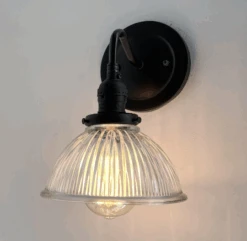 Glass Wall Sconce Light Fixture Factory Holophane Shade -The Lamp Goods download 43