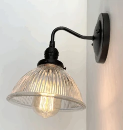 Glass Wall Sconce Light Fixture Factory Holophane Shade -The Lamp Goods download 46