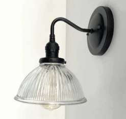 Glass Wall Sconce Light Fixture Factory Holophane Shade -The Lamp Goods download 49