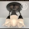 Frosted Antique Hobnail Glass Ceiling LIGHT 1950's -The Lamp Goods frosted ruffle hobnail ceiling light 67780cef 9ed4 4cc8 baad f2977ce7cc1d