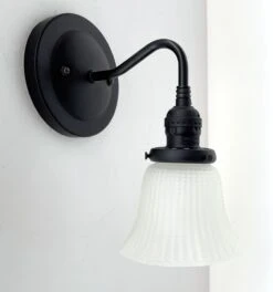 Frosted Antique 1930's HOBNAIL Glass Wall Sconce -The Lamp Goods frostedhobnailantiquewallsconcelightfixturevintage 2