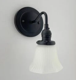 Frosted Antique 1930's HOBNAIL Glass Wall Sconce -The Lamp Goods frostedhobnailantiquewallsconcelightfixturevintage 3