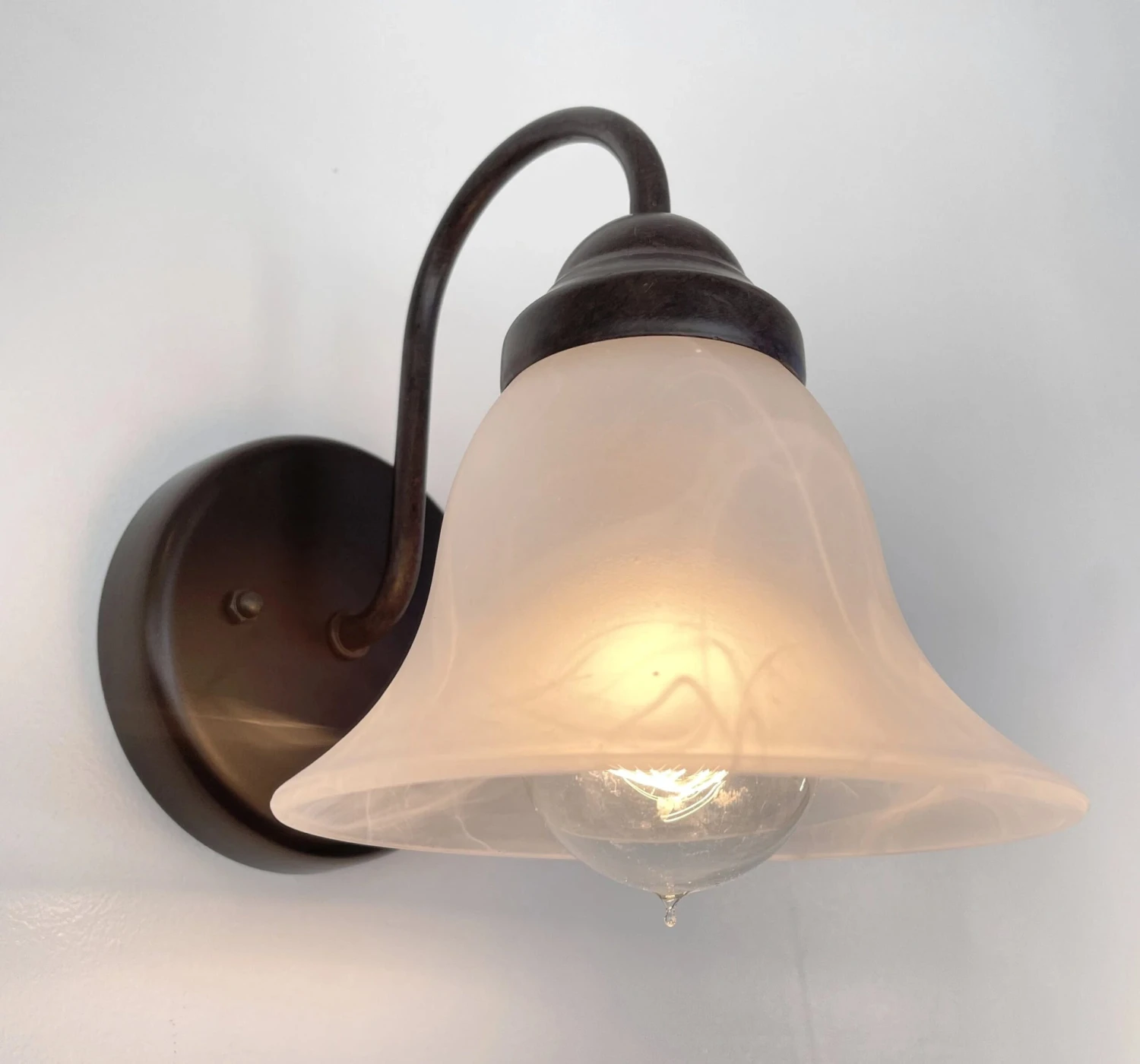 Frosted Milk Glass Wall Light 7 Frosted Milk Glass Wall Light - Image 5