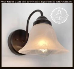 Frosted Milk Glass Wall Light