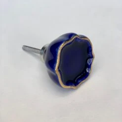 Blue & Gold Cushion Knob(Blue Gold Cushion Knob)