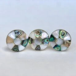 Mini Faceted Mother Of Pearl Knob Multi-Color(Mini Faceted Mother Of Pearl Knob Multi Color)