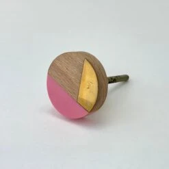 Geo Knob - Pink + Gold(Geo Knob Pink Gold)