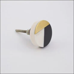 Geo Knob - Black + Gold(Modern Black And Gold Geo Knob) -The Lamp Goods geoblackgold4