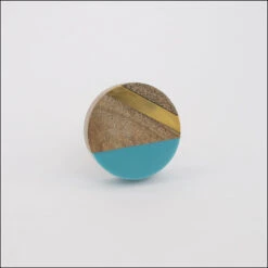 Geo Knob - Blue + Gold(Modern Blue And Gold Geo Knob)