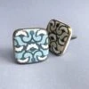 Ginko Knob - Large Square(Ceramic Ginko Knob) -The Lamp Goods ginko knob knobs drawer cabinet knobs and pulls sku 2