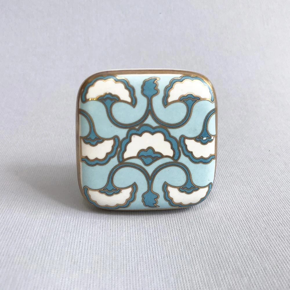 Ginko Knob - Large Square(Ceramic Ginko Knob) 4 Ginko Knob - Large Square(Ceramic Ginko Knob) - Image 2