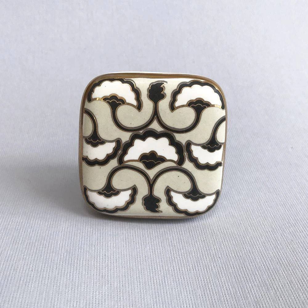 Ginko Knob - Large Square(Ceramic Ginko Knob) 6 Ginko Knob - Large Square(Ceramic Ginko Knob) - Image 4
