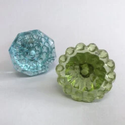 Glass Moon Drop Knob Green(Glass Moon Drop Knob) -The Lamp Goods glass moon drop knob knobs drawer cabinet knobs and pulls sku
