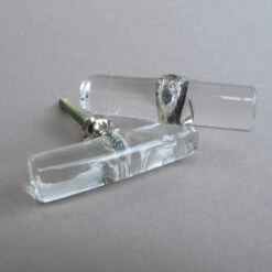 Marble Grey Stone(Glass Pull Tube Knob) -The Lamp Goods glass pull tube knob knobs drawer cabinet knobs and pulls sku 4