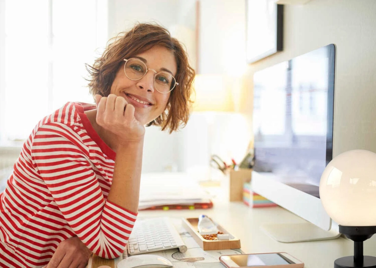 Milk Glass Globe Table Lamp Fixture 4 Milk Glass Globe Table Lamp Fixture - Image 2