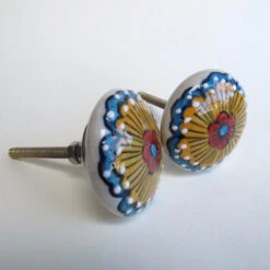 Hand-Painted Sunflower Knob(Sunflower) -The Lamp Goods hand painted sunflower knob drawer cabinet knobs and pulls sku 4