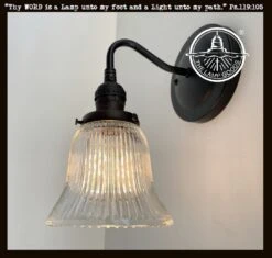 Antique Bell Glass Wall Sconces