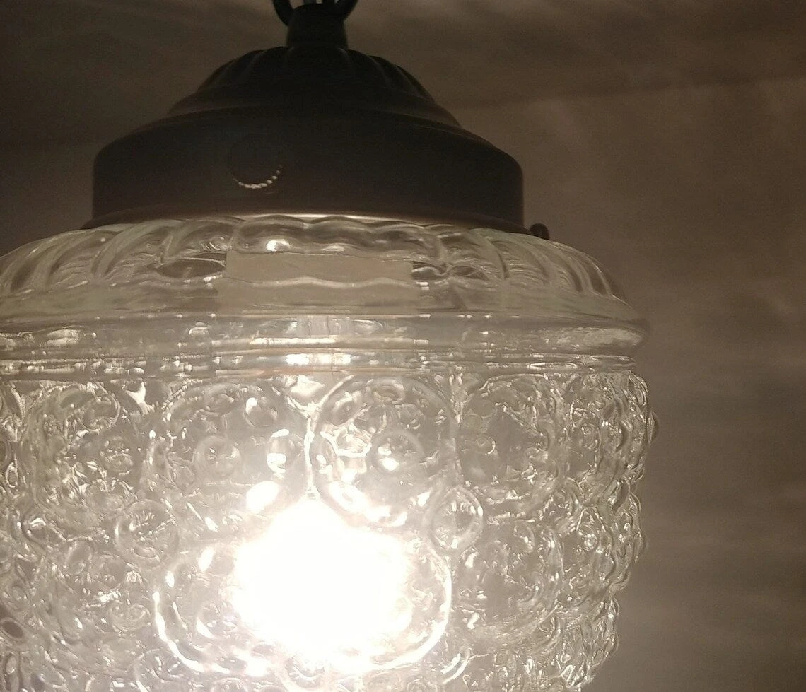 Authentic Vintage Chain Glass Ceiling Light 5 Authentic Vintage Chain Glass Ceiling Light - Image 3