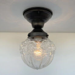 Embossed Flush Mount Globe Antique Ceiling Light Glass 13 Embossed Flush Mount Globe Antique Ceiling Light Glass -The Lamp Goods il 1140xN.5699488071 i1ea