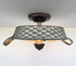 Flat Rustic Tub Ceiling Light Galvanized Beehive 16 Flat Rustic Tub Ceiling Light Galvanized Beehive -The Lamp Goods il 1140xN.5747671946 e9e1 0c916216 e4ef 4c2b b777 4bbff4a23511